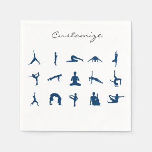 Serviette En Papier Silhouette Yoga Possède Thunder_Cove