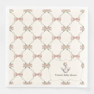 Serviette En Papier Silly Goose Preppy Bow Baby Shower