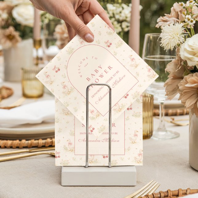 Serviette En Papier Silly Goose Vintage Baby Shower (Créateur téléchargé)