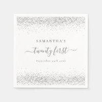 Silver Parties scintillant Nom Date Vingt Première
