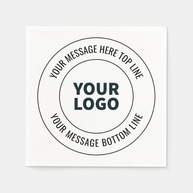 Serviette En Papier Simple à remplacer par votre logo ou votre image (Devant)