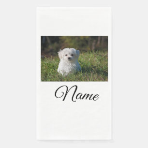 Serviette En Papier Simple animal coloré ajouter un nom photo jeté per