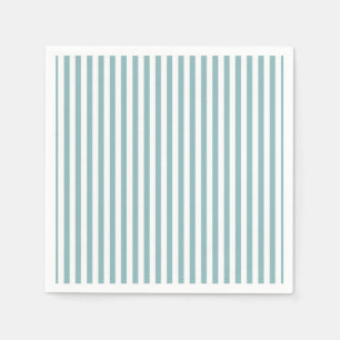 Serviette En Papier Simple Aqua et Motif blanc