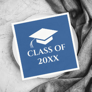 Serviette En Papier Simple bleu et blanc promotion année