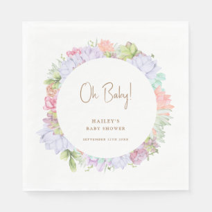 Serviette En Papier Simple Boho Cactus Désert Oh Baby shower