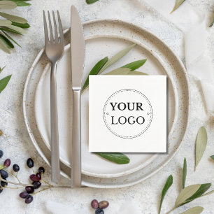 Serviette En Papier Simple Business Logo Company Event