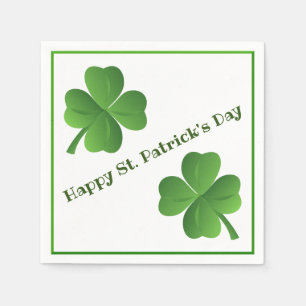 Serviette En Papier Simple classique St. Patrick's Day Shamrock Party