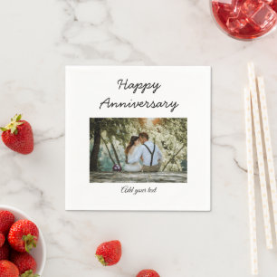 Serviette En Papier simple coloré minime heureux anniversaire photo te