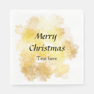 Serviette En Papier Simple doré ajoutez votre texte joyeux Noël person