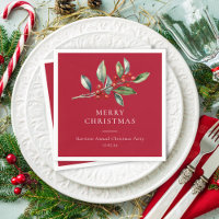 Simple élégante aquarelle de Noël Botanique