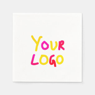 Serviette En Papier simple et minimal ajoutez votre logo/votre design