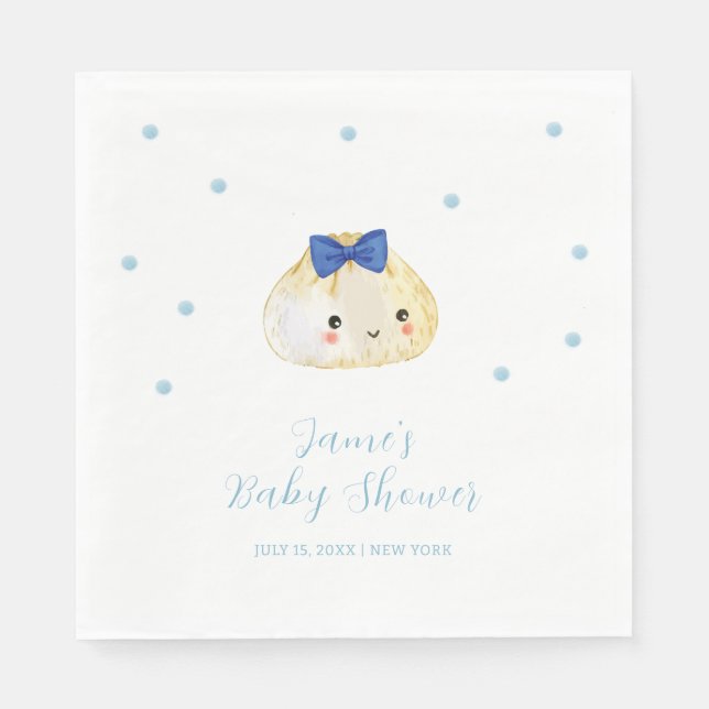 Serviette En Papier Simple garçon Petit Baby shower de dumping (Devant)