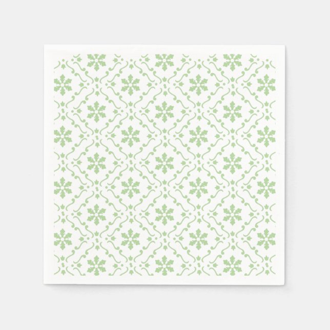 Serviette En Papier Simple Holiday Snowflake Motif Classic (Devant)