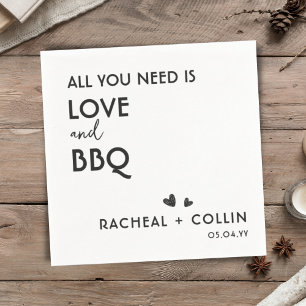 Serviette En Papier Simple I Do BBQ Engagement Mariage Cocktail