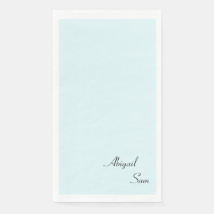 Serviette En Papier Simple Icy Blue personnalisé mariage invité