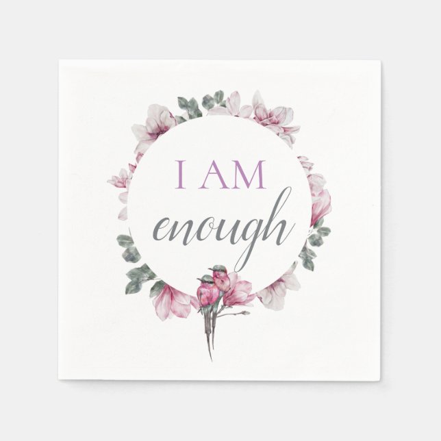 Serviette En Papier Simple Inspiration Je Suis Suffisamment Affirmatio (Devant)