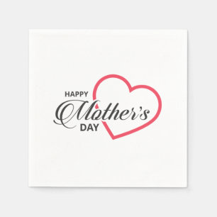 Serviette En Papier Simple Joyeuse fête des mères Napkin