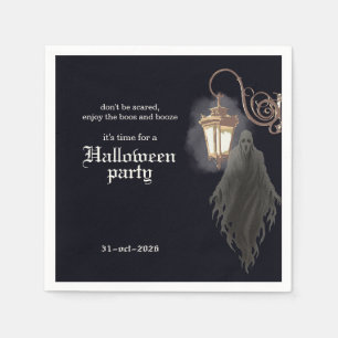 Serviette En Papier Simple Lanterne Dorée Épouvantable Soirée Hallowee