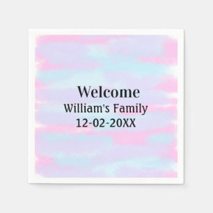 Serviette En Papier simple logo monogramme minimal accueil personnalis
