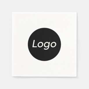 Serviette En Papier Simple Logo professionnel de petite entreprise