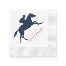 Simple Marine Blue Race Horse Silhouette Personnal