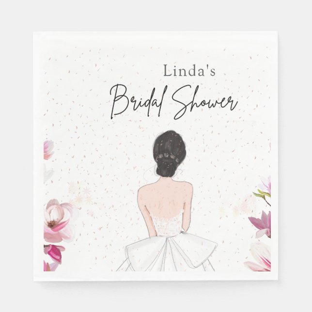 Serviette En Papier Simple mignonne nuptiale.douche (Devant)