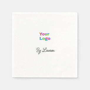SERVIETTE EN PAPIER SIMPLE MINIMAL AJOUTEZ VOTRE LOGO TEXTE PERSONNALI