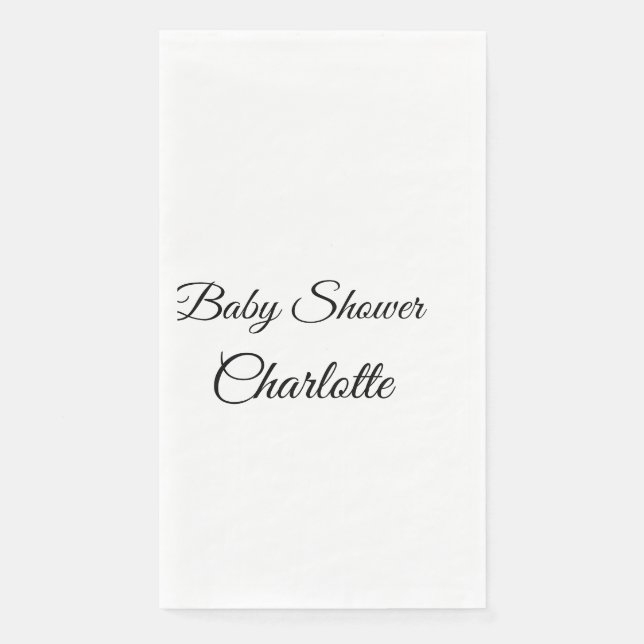 Serviette En Papier SIMPLE MINIMAL.CUTIE ADD NAME BABY baby shower Thr (Devant)