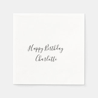 Serviette En Papier SIMPLE MINIMAL.CUTIE AJOUTEZ NOM BÉBÉ joyeux anniv