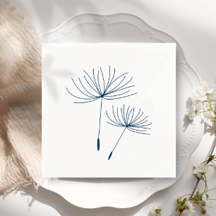 Serviette En Papier Simple minimaliste Dandelion soufflant