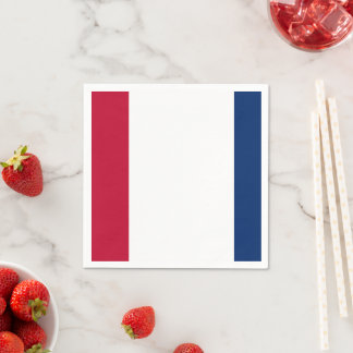 Serviette En Papier Simple minimaliste moderne rouge blanc bleu
