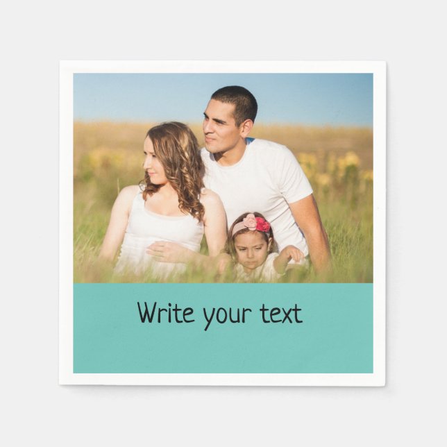 Serviette En Papier simple minimum ajouter votre texte photo noël (Devant)