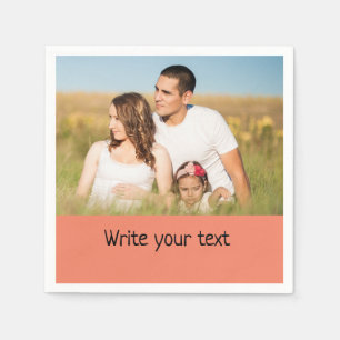 Serviette En Papier simple minimum ajouter votre texte photo noël n