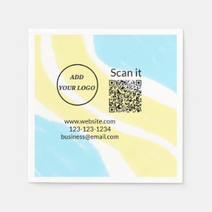 Serviette En Papier Simple minimum q r code ajouter logo code d'analys