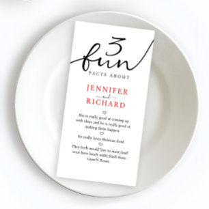 Serviette En Papier Simple Moderne Mariage Et Groom Fun Faits
