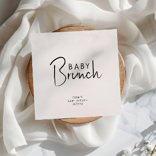 Serviette En Papier Simple moderne Neutral Bébé Brunch Napkins