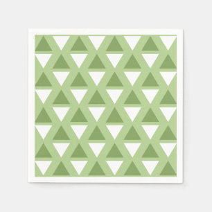 Serviette En Papier Simple motif géométrique vert pastel