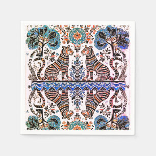 Serviette En Papier simple peinture madhubani