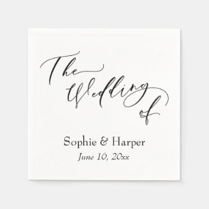 Serviette En Papier Simple Police de Luxe Écriture Le Mariage De