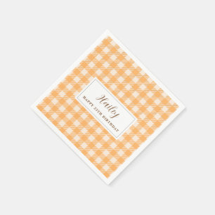 Serviette En Papier Simple Rustic Farmer thème orange Papier Napkin