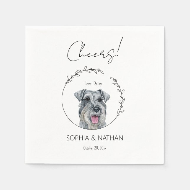 Serviette En Papier Simple Schnauzer Mariage Cocktail  Napkins (Devant)