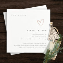 Simple Script Blush Heart Mariage Fun Facts