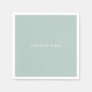 Serviette En Papier Simple Seafoam Couple Names Modern Cocktail