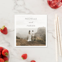 Simple Taupe Photo Élégant Mariage