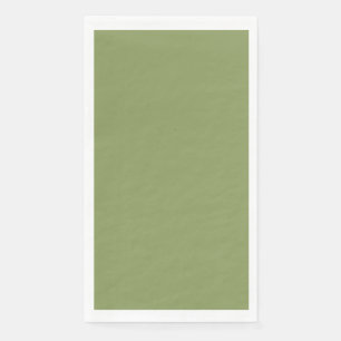 Serviette En Papier Simple Vert Moussu Sans Typographie
