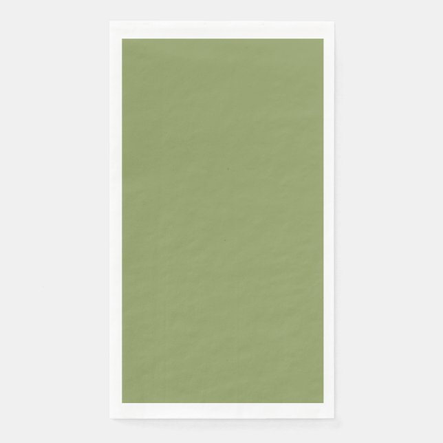 Serviette En Papier Simple Vert Moussu Sans Typographie (Devant)