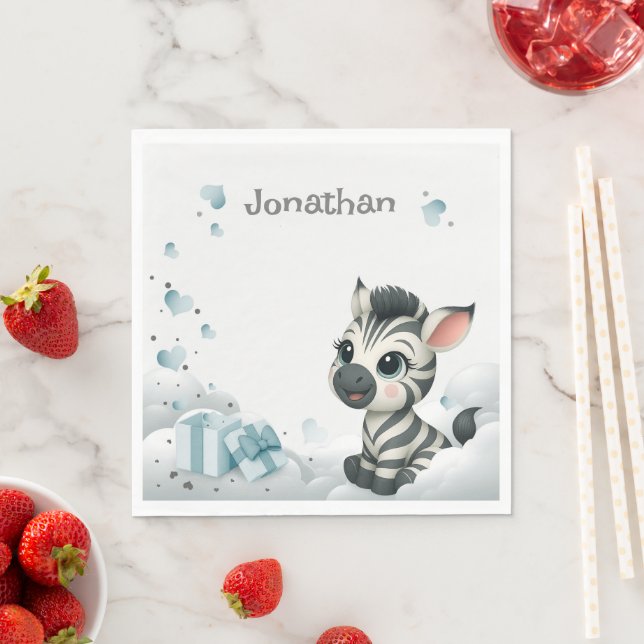 Serviette En Papier Simple zèbre de dessin animé mignon (En situation)