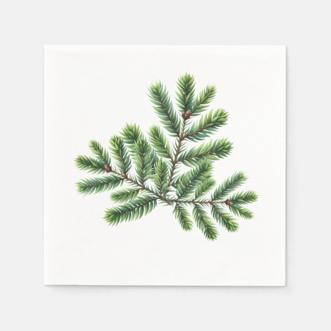 Serviette En Papier Simplement verdure de pin  (Devant)