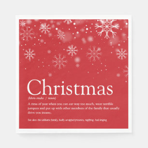 Serviette En Papier Simples vacances de Noël Définition drôle