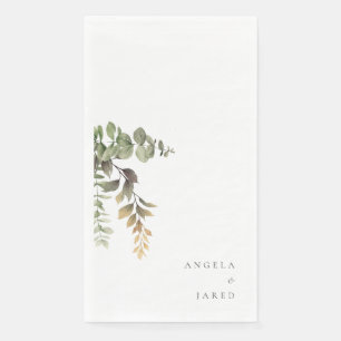 Serviette En Papier Simplicité & Chute Foliage Mariage Nom de couple